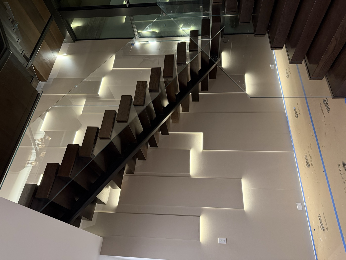 Staircase with integrated LED